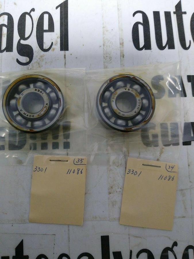 New Departure,3301 11086,Single Row Ball Bearing Lot of 2 NOS