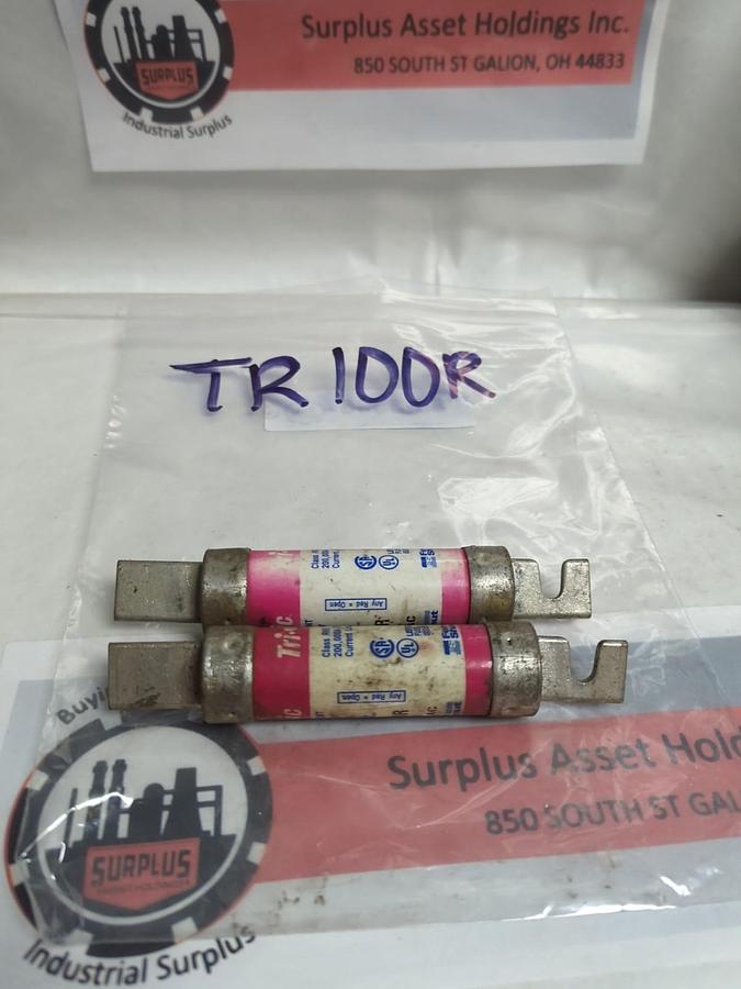 Used FERRAZ SHAWMUT,TR100R,SMART SPOT FUSE 100 AMP LOT OF 2 PRE-OWNED
