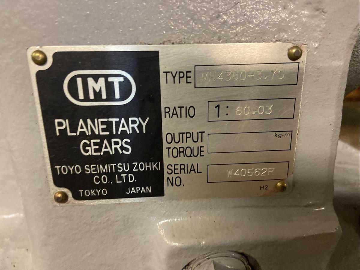 IMT Planetary Gear,MH4360-3.7S,Ratio 60.03 Yaskawa Induction Brake Motor FELBQ-5