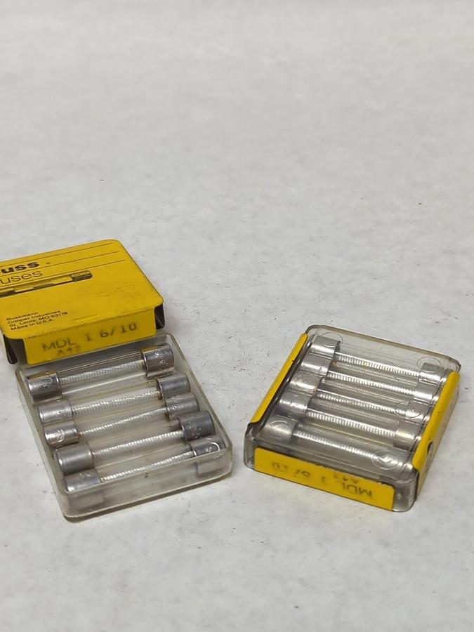 COOPER BUSSMANN,MDL-1-6/10,CARTRIDGE FUSE 1-6/10 AMP LOT OF 10 NOS