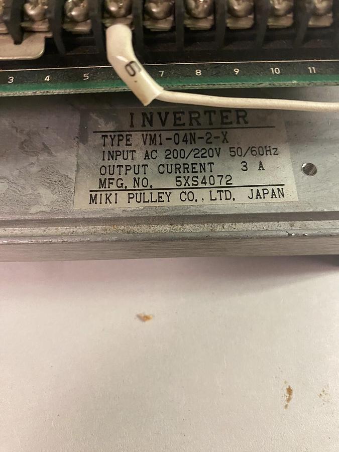 Used MIKI PULLEY,VM1-04N-2-X,INVERTER VM1-04-X