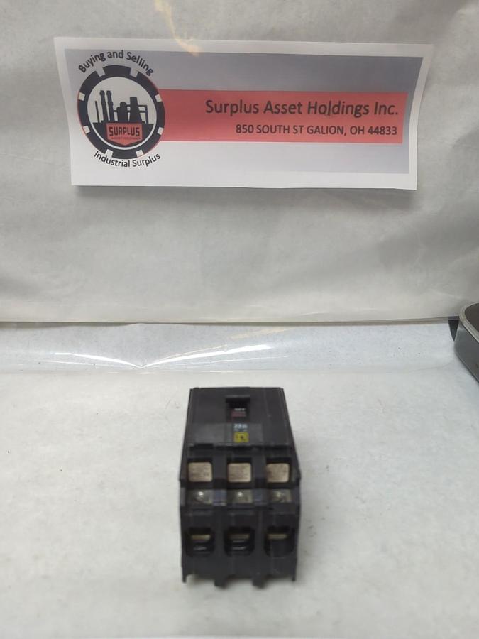 Used SQUARE D,QOB370VH,CIRCUIT BREAKER 70 AMP 3-POLE SERIES 2 PRE-OWNED