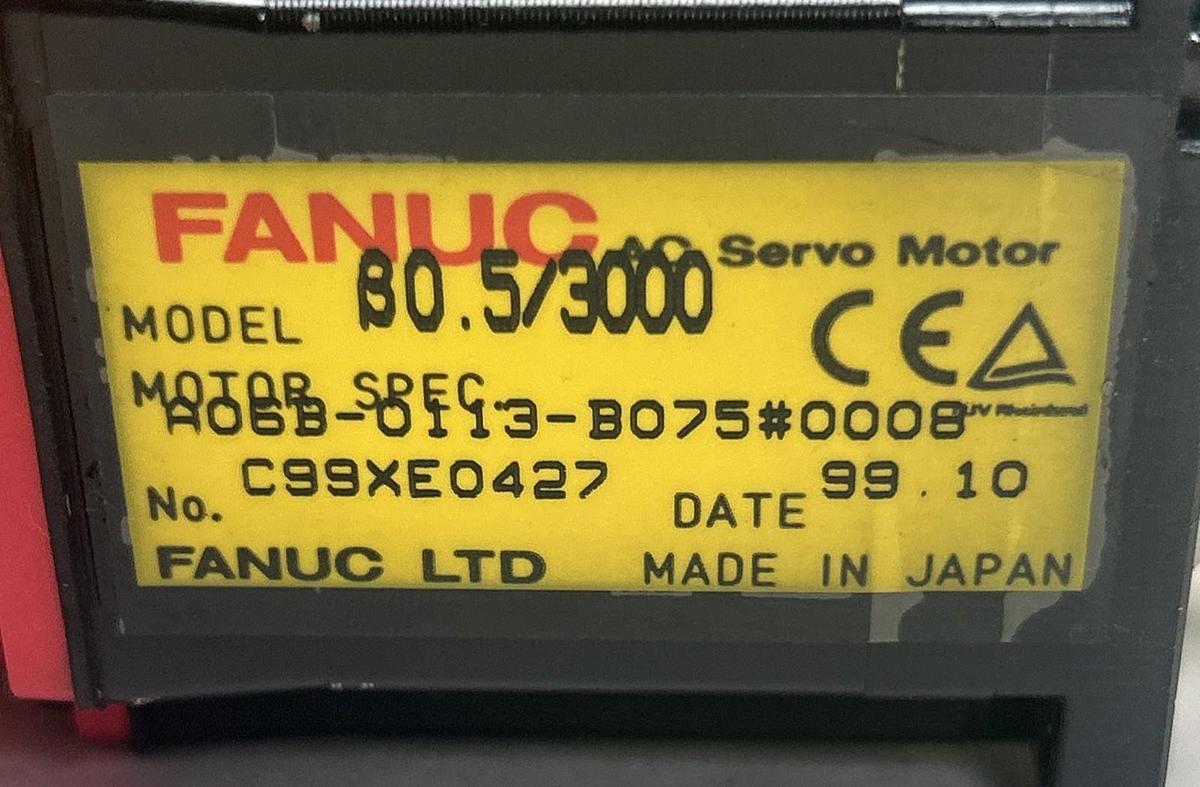 Used FANUC,A06B-0113-B075,AC SERVO MOTOR