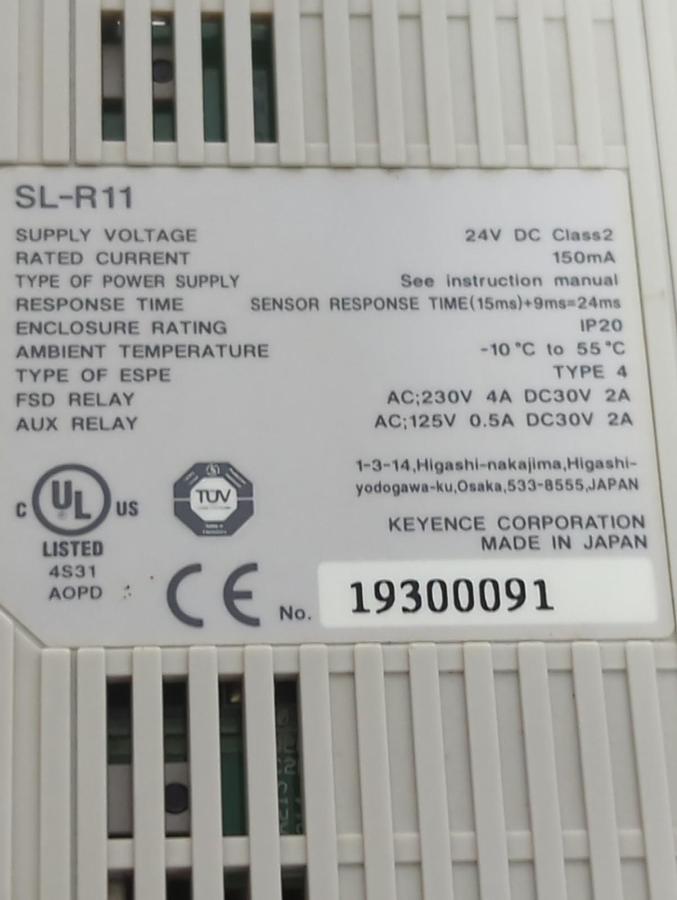 Used KEYENCE,SL-R11,SAFETY CONTROL MODULE PRE-OWNED