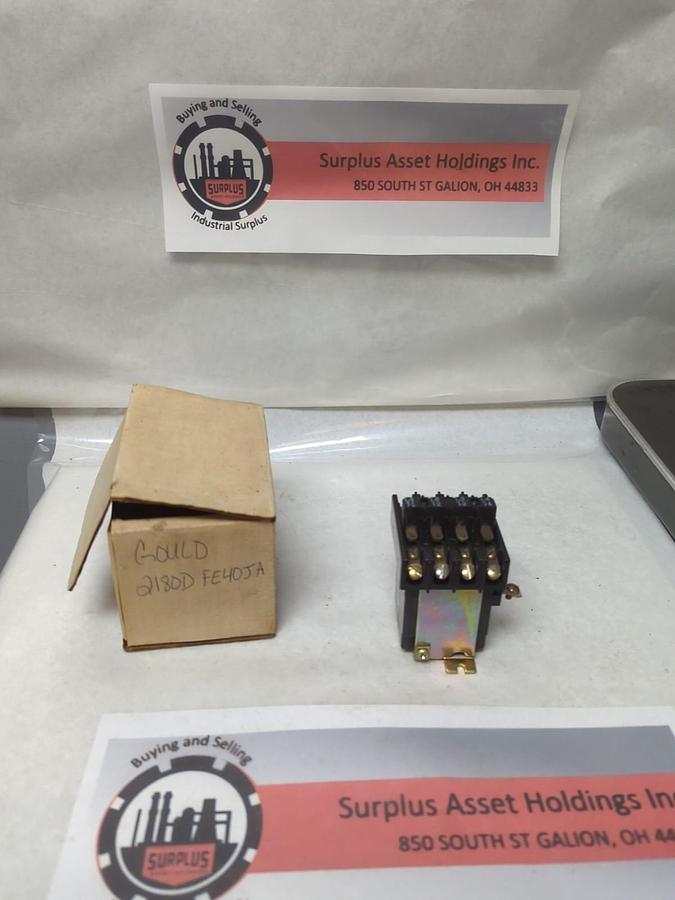 Used GOULD,2180D FE40JA,CONTACTOR RELAY 4-POLE PRE-OWNED