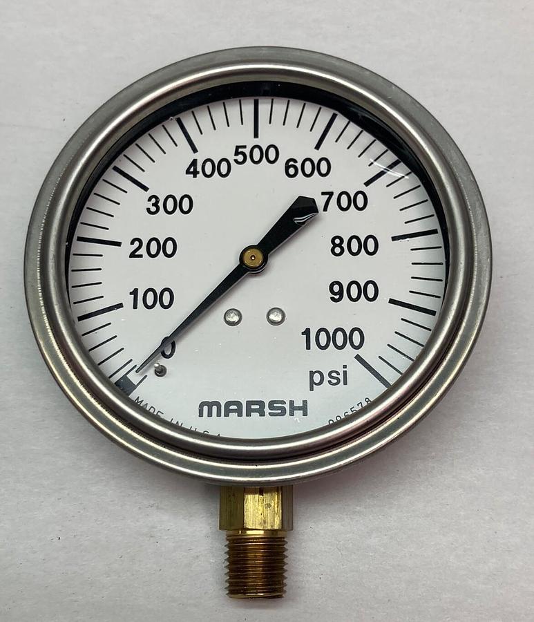 Marsh,X32513P/G25691,100-1000psi Pressure Gauge