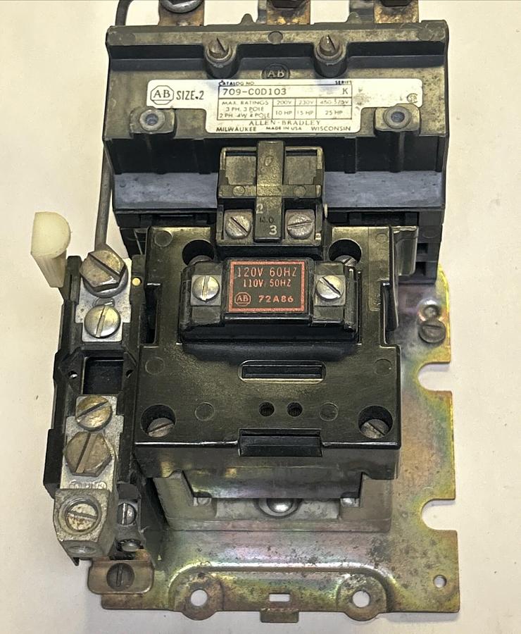Used ALLEN BRADLEY,709-C0D103,MOTOR STARTER SIZE 2