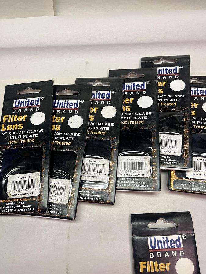 UNITED,UBWA1H11,GLASS FILTER LENS PLATE SHADE 11 2"X4-1/4" HEAT TREATED LOT OF 1