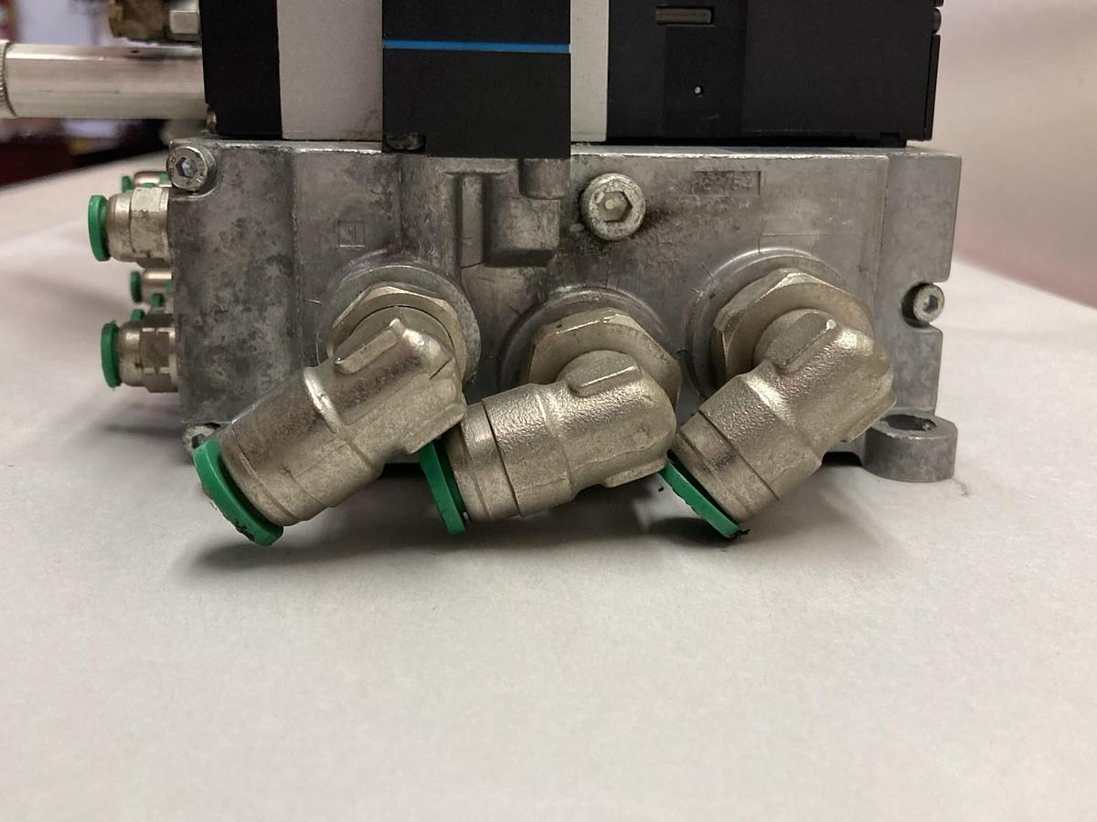 Used Festo,CPX-GE-EV-S,Valve Block w/VIGI-03-4,0 Solenoid Valves