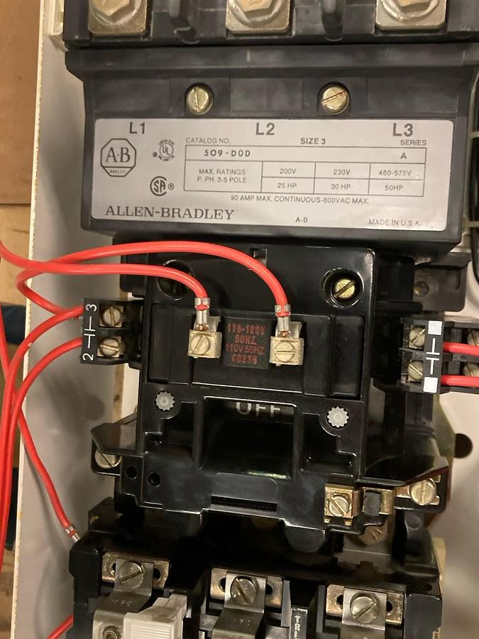 Used Allen-Bradley,2112B,Size 3 32 INCH Fused MCC Starter Feeder Bucket 480V 60Hz