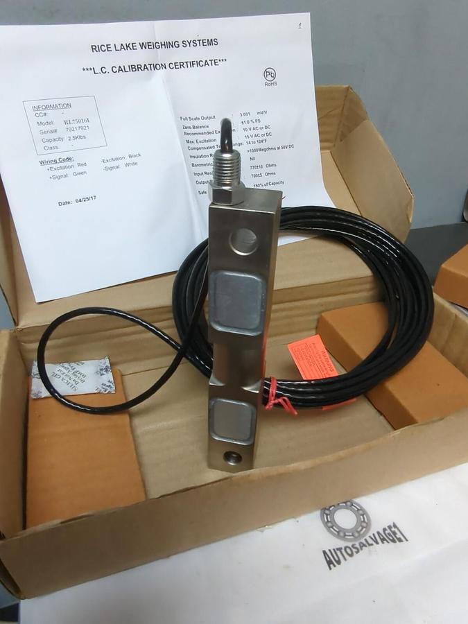 RICE LAKE,RL750161-2.5K,WEIGHING LOAD CELL 2.5K LBS