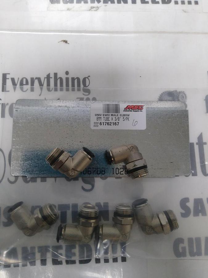 UNBRANDED,61762167,TUBE SWIVEL MALE ELBOW 8MMX3/8 IN LOT OF 6 NOS
