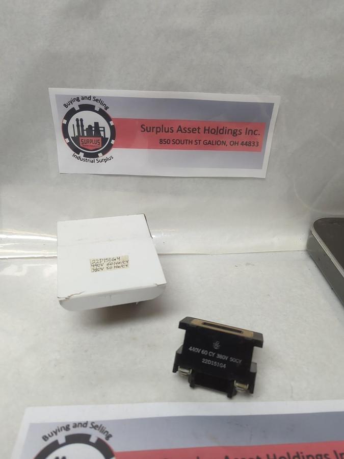 Used GENERAL ELECTRIC,22D15G4,MAGNETIC STARTER COIL 380V 50HZ/CY 440V 60HZ/ PRE-OWNED