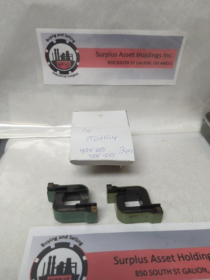 Used GENERAL ELECTRIC,15D21G4,COIL 440V 60CY 380V 50CY LOT OF 2 PRE-OWNED