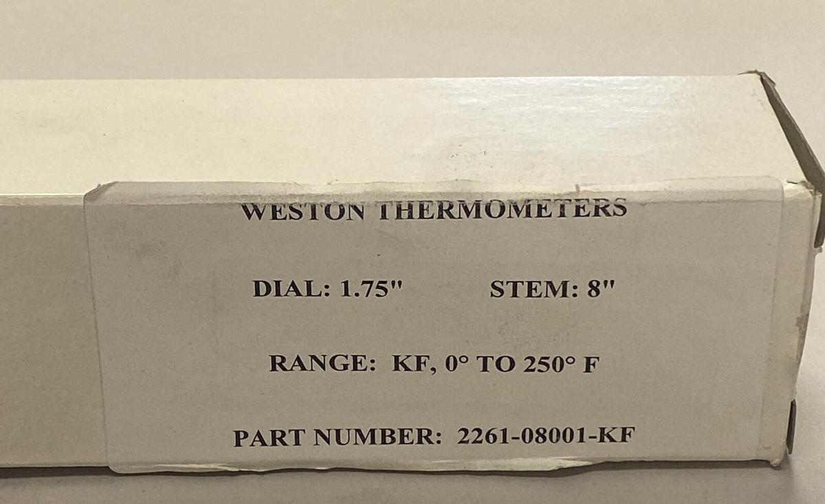 WESTON THERMOMETERS,2261-08001-KF, THERMOMETER 0-250F NEW