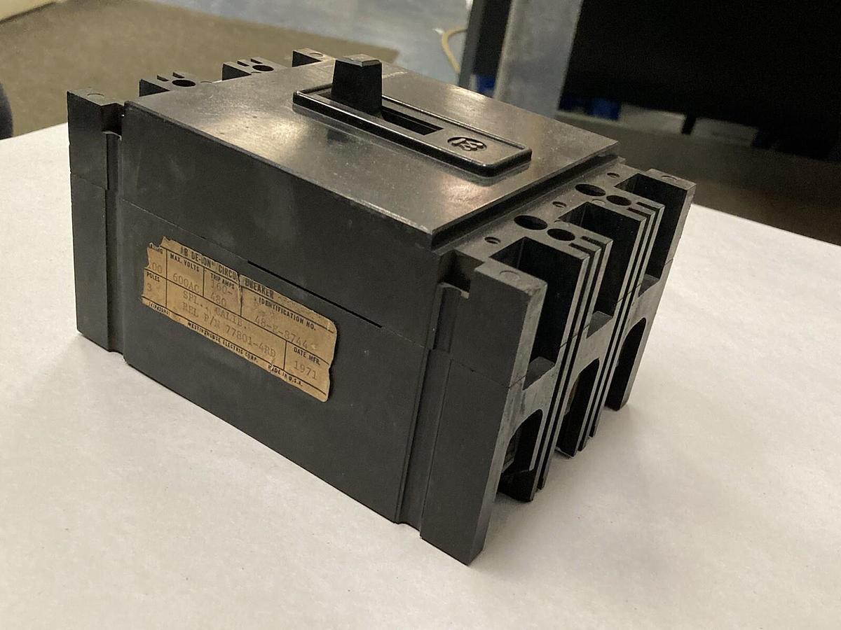 Used Westinghouse,48-E-8744,3-Pole Circuit Breaker, 100AMP 600VAC