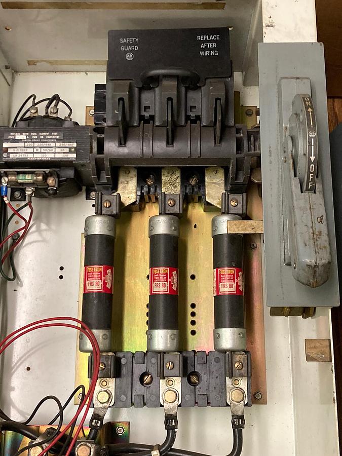 Used Allen-Bradley,2100 2112B,Size 3 Fused MCC Starter Feeder Bucket 32 INCH