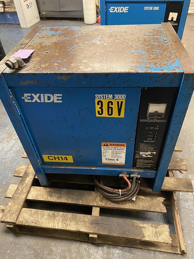 Used Exide,ES3-16-680,SYSTEM 3000 36VDC FORKLIFT BATTERY CHARGER