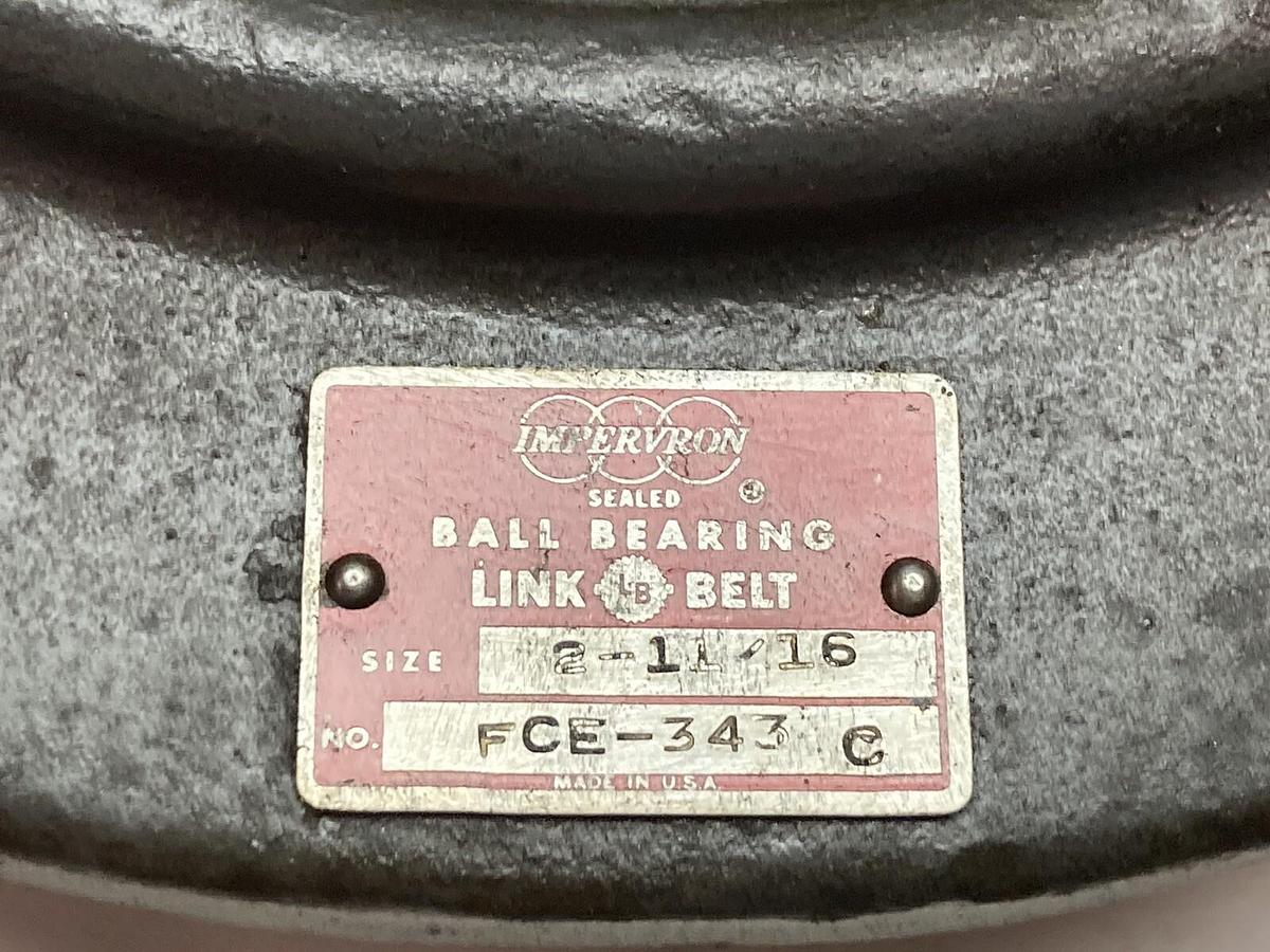 Used Link-Belt Impervron,FCE-343 C,2-11/16 Inch Self-Aligning Bearing