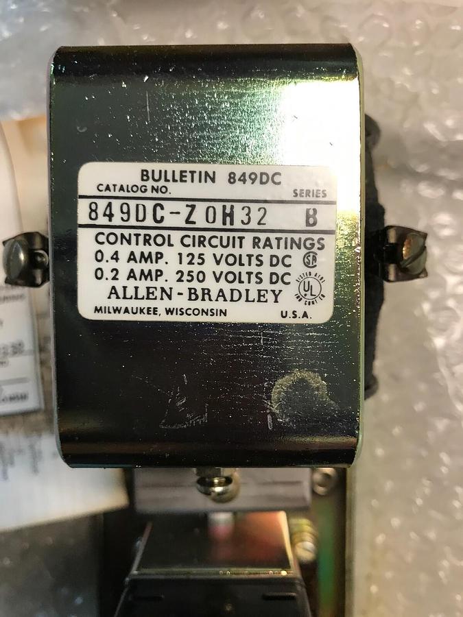 Used Allen Bradley,849DC-ZOH32,Series B Pneumatic Timing Relay NEW
