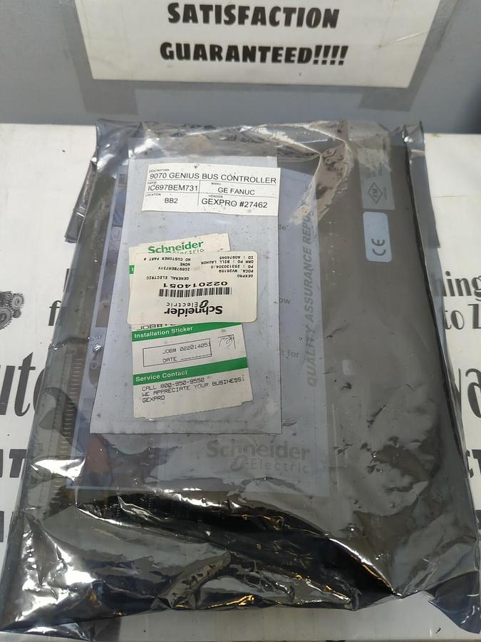 Used GE FANUC,IC697BEM731 9070,GENIUS BUS CONTROLLER REFURBISHED SEALED