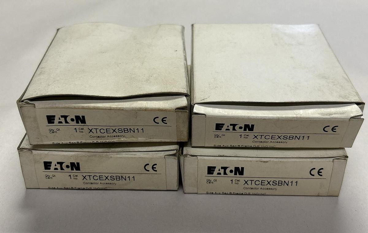 EATON,XTCEXSBN11,SIDE AUXILIARY CONTACTOR ACCESSORY LOT OF 4 NEW