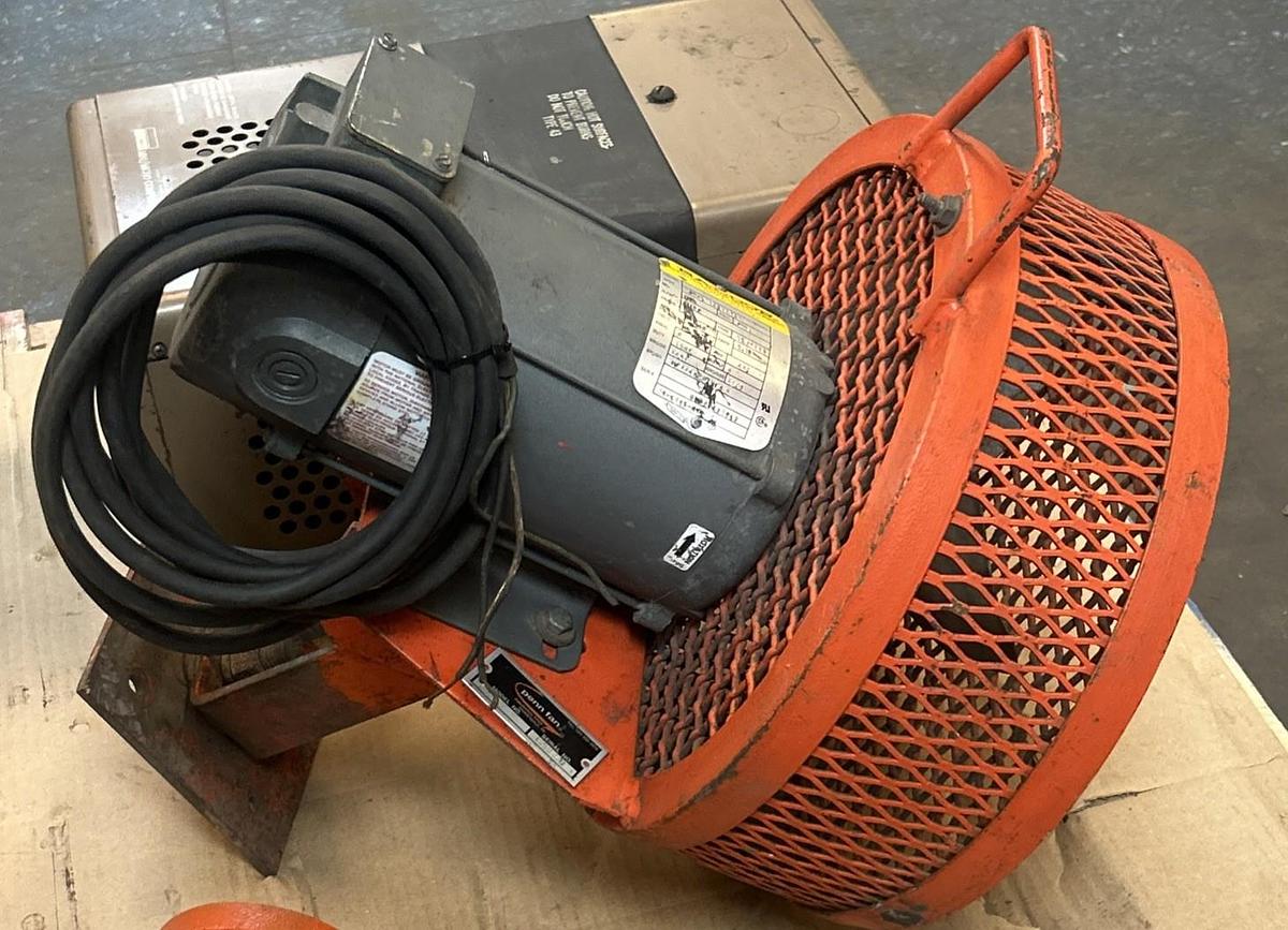 Used PENN FAN,C12A,CRANE CAB FAN / BALDOR 1/3HP 1800RPM 250V