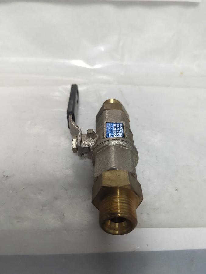 Used FK,DIN-DVGW,BALL VALVE WITH MALE ADAPTERS 1/2 INCH ALLGAS PN1 PRE-OWNED