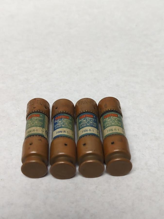 Used COOPER BUSSMANN,FRN-R-1 FUSETRON 1 AMP FUSELOT OF 4 PRE-OWNED