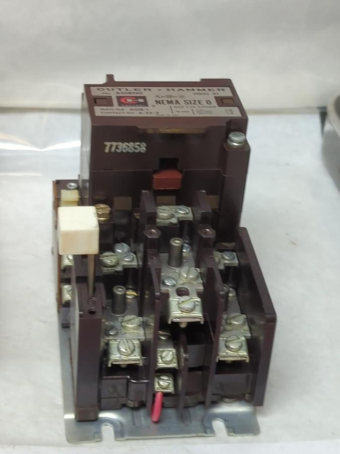 Used CUTLER-HAMMER,A10BN0,CONTACTOR 3-POLE 18 AMP SIZE 0 PRE-OWNED