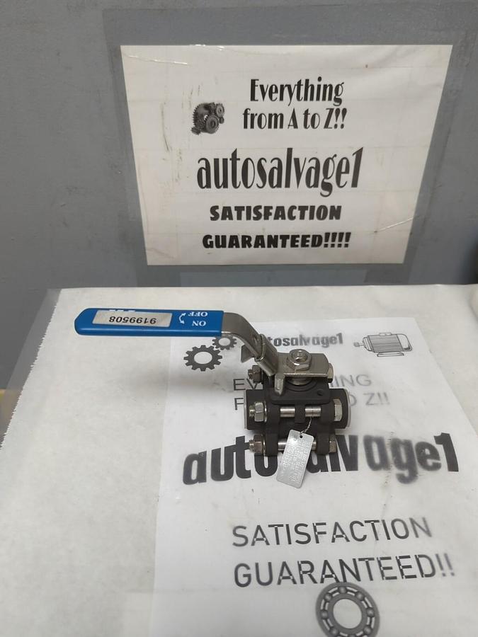 A-T CONTROLS,SERIES 55C,1/2 INCH SOCKET WELD BALL VALVE 1000 PSI NOS