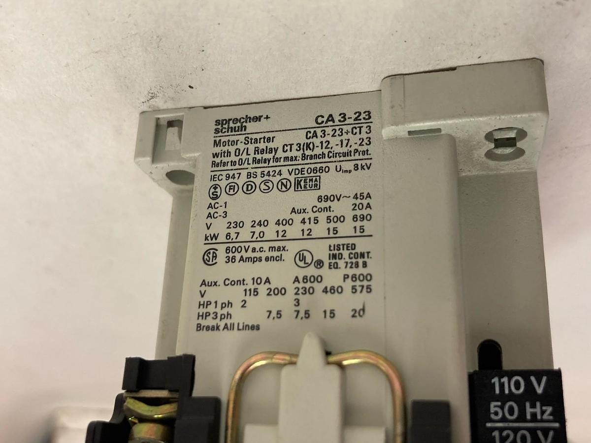 Sprecher+Schuh,CA3-23,Contactor 110/120V 50/60Hz