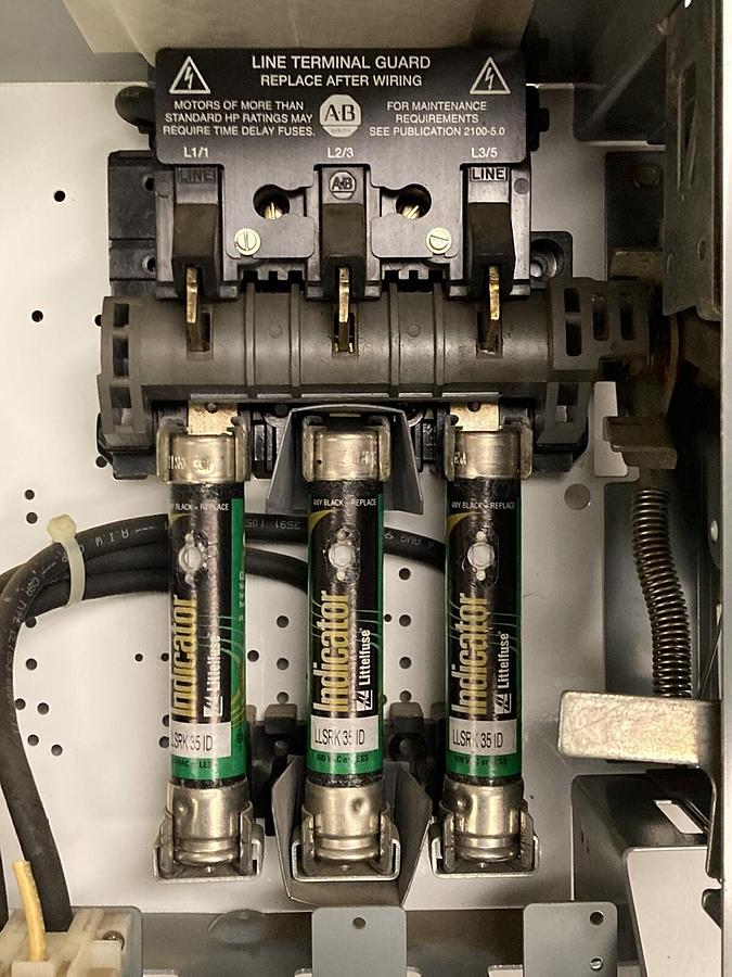 Used Allen Bradley,2100 2192,60 Amp 12 INCH Fused MCC Disconnect Feeder Bucket