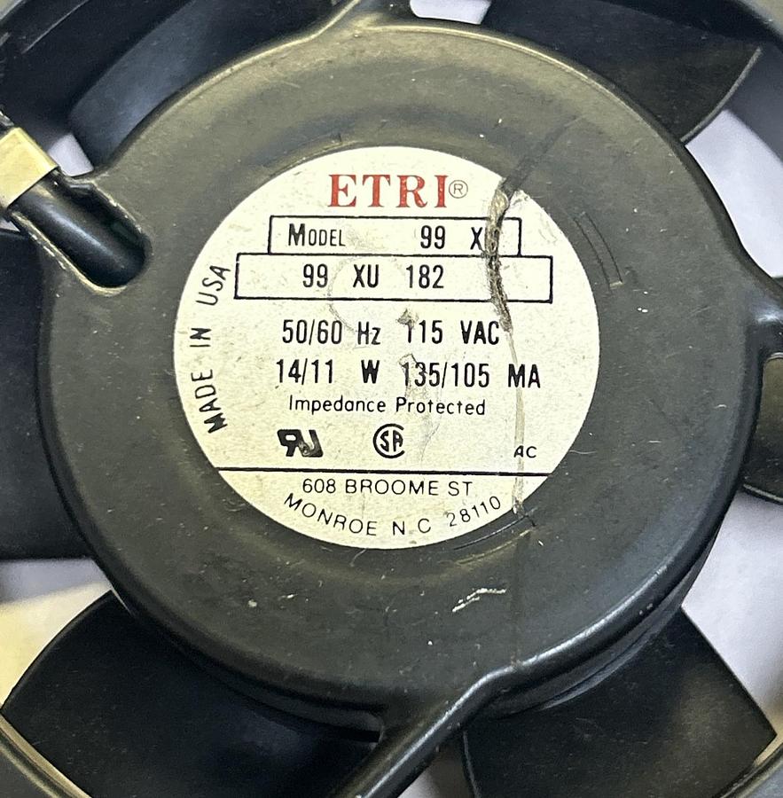 Used ETRI,99XU182,FAN 115V
