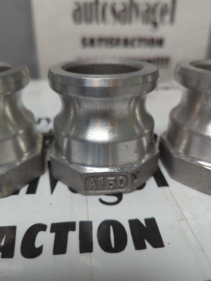 DIXON,A150,CAM & GROOVE TYPE A ADAPTER X FEMALE 1-1/2 INCH LOT OF 3 NOS