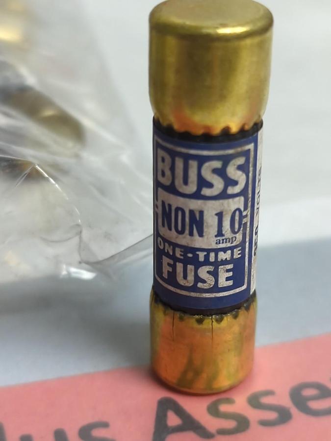 Used COOPER BUSSMANN,NON-10,ONE-TIME FUSE 10 AMP LOT OF 49 PRE-OWNED