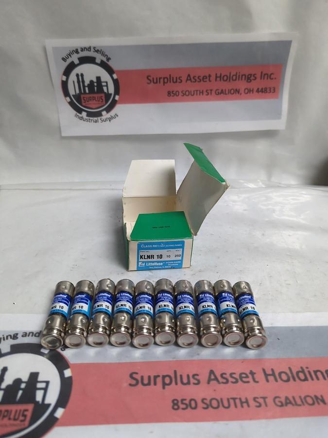 LITTELFUSE,KLNR10,FAST ACTING 10 AMP FUSES BOX OF 10 NOS