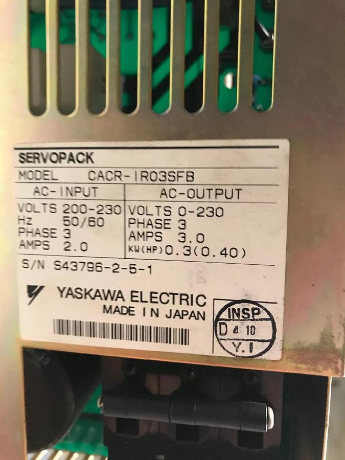 Used Yaskawa,CACR-IR03SFB,ServoPack