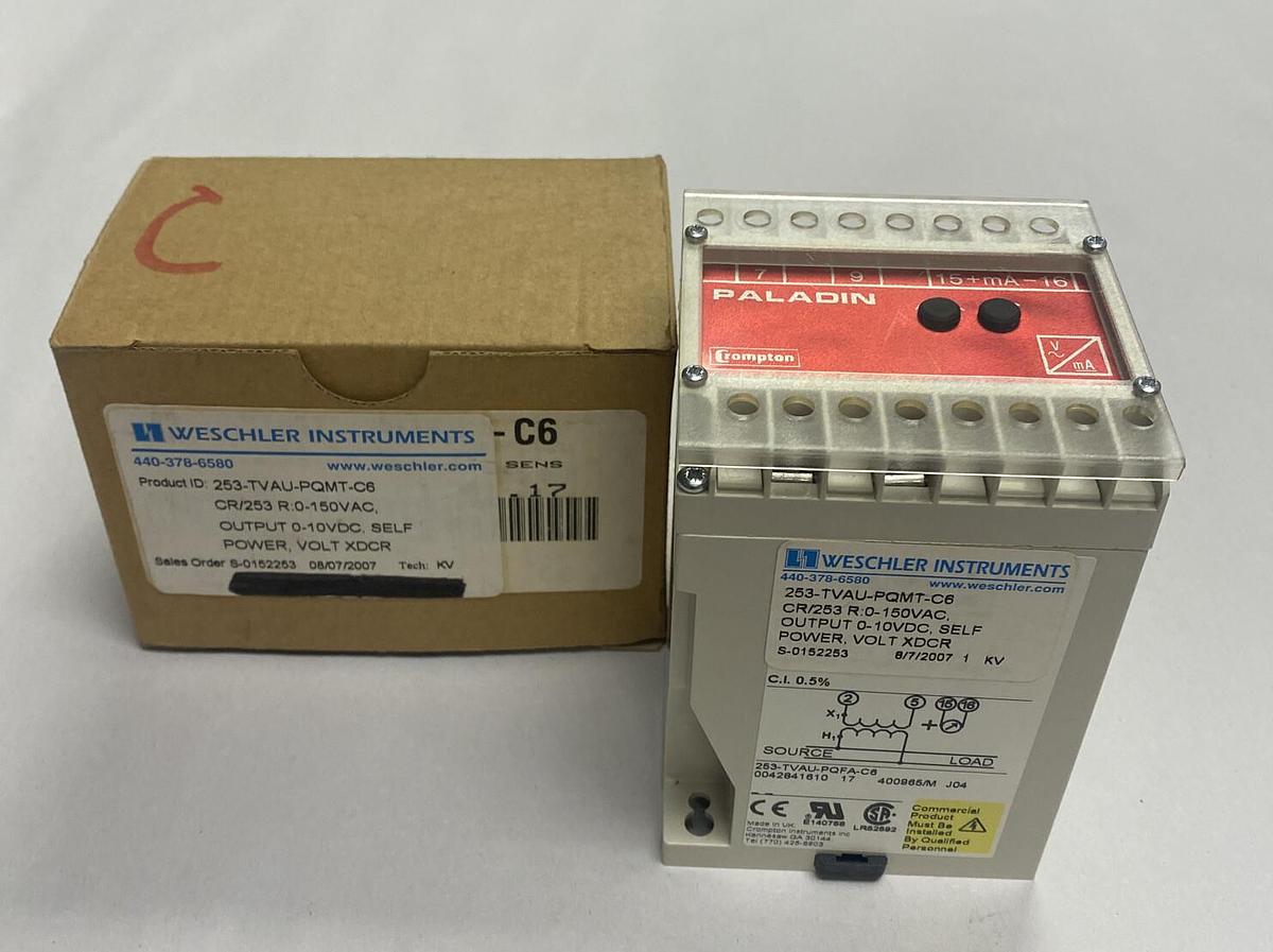 Crompton,253-TVAU-PQMT-C6,Transducer NOS