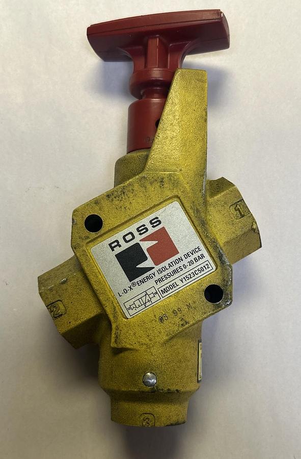 Used ROSS CONTROLS,Y1523C5012,MANUAL LOCKOUT VALVE