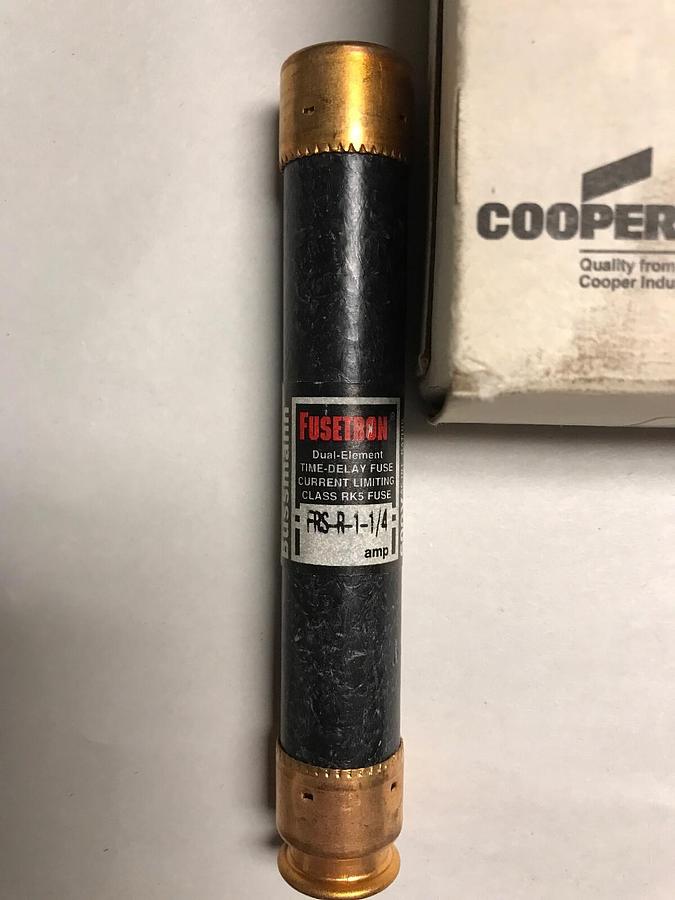 Used Cooper Bussmann,FRS-R-1-1/4,Fusetron Fuse Box of 10