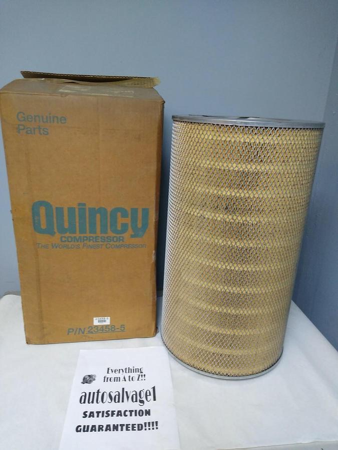 Quincy,23458-5,air Filter Replacement 22IN Long x 12-1/2IN Diameter NOS