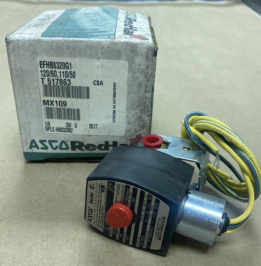 Asco,EFHB8320G1,Solenoid Valve 1/8" 120/60 110/50  NOS
