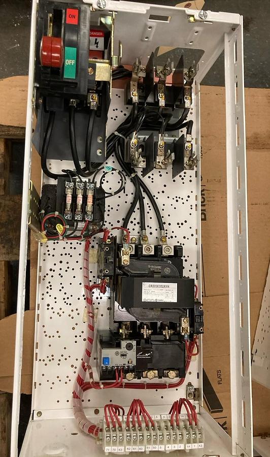 Used GE,E33752,Evolution FVNR Size 3 Dual FUSED Starter MCC Bucket 60Hz 120V 50A