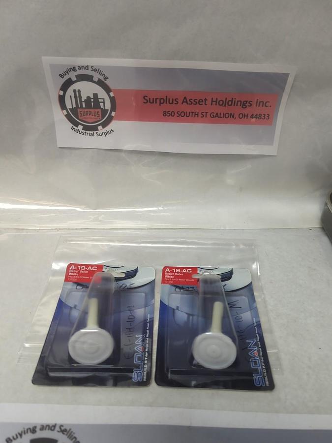 SLOAN,A-19-AC,RELIEF VALVE FOR 3.5/4.5 WATER CLOSETS LOT OF 2 NOS