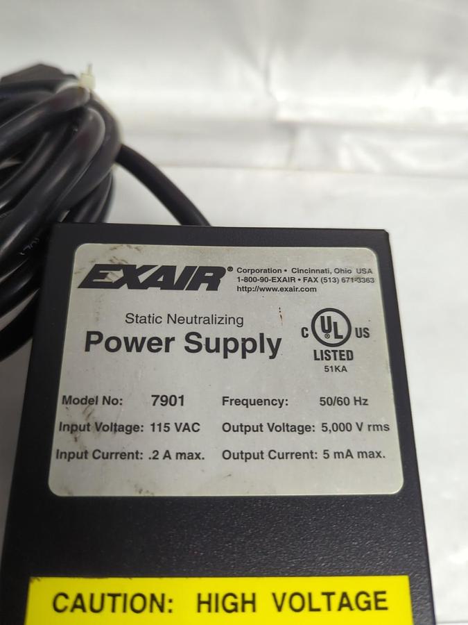 Used EXAIR,7901,POWER SUPPLY 115VAC 50/60HZ PRE-OWNED