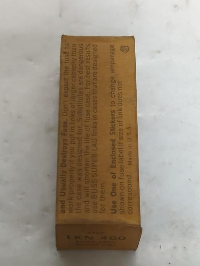 BUSSMANN,LKN40,SUPER LAG RENEWAL LINKS 250 VOLT 5 PIECE BOX NOS