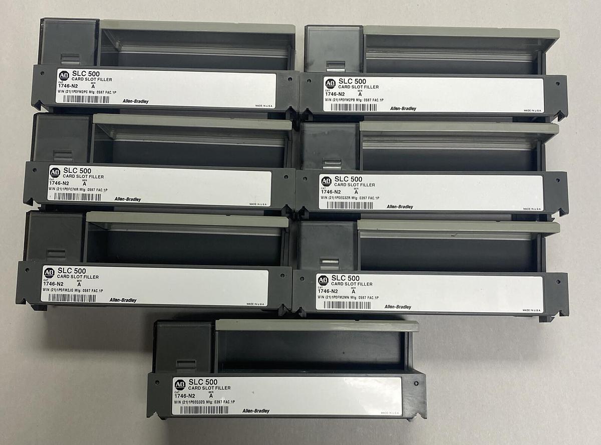 Used ALLEN-BRADLEY,1746-N2,SER A CARD SLOT FILLER LOT OF 7