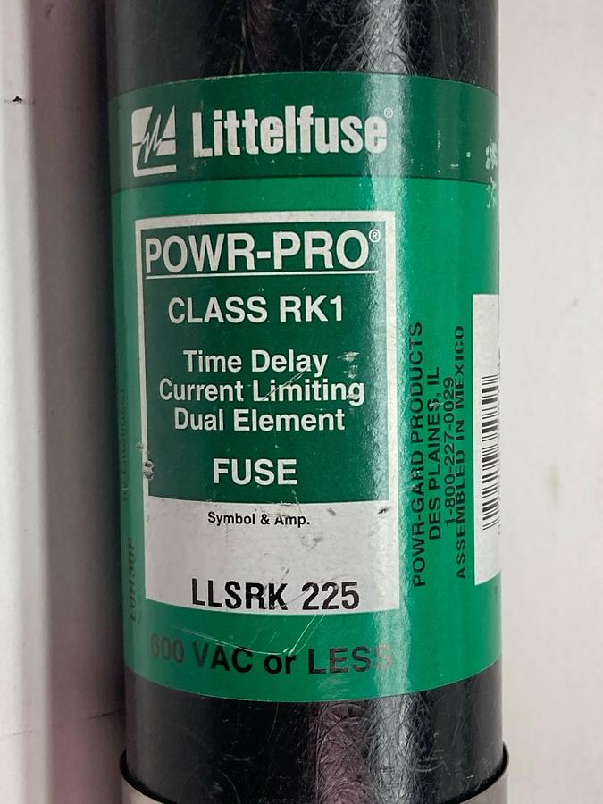 Littlefuse,LLSRK 225,Time Delay Fuse Class RK1