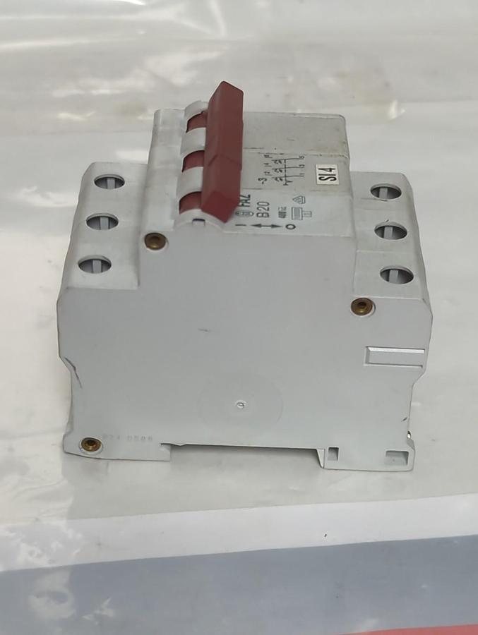 Used MOELLER,FAZ B20,CIRCUIT BREAKER 3-POLE 400 AC PRE-OWNED